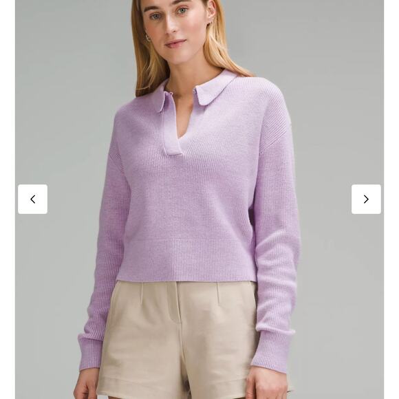 Lululemon Merino Wool Sweater Heather Lilac Ether Purple Size Small S New NWT - Picture 5 of 10